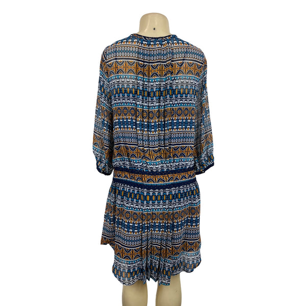 Stylus Women's Blue Blouson Drop Waist Dress Sz M - NWT