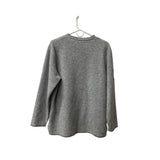 LT Sport Womens Gray Embroidered Patch Pullover Sweatshirt Size Small