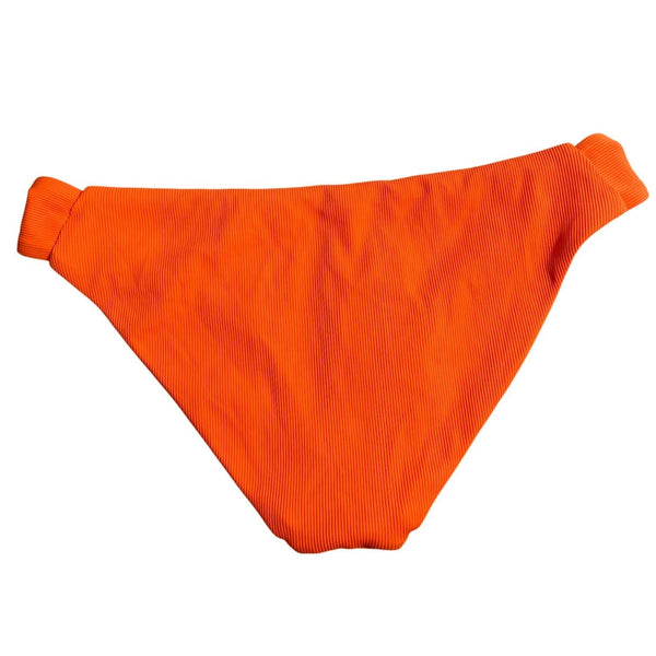 Becca By Rebecca Virtue Womens Orange Ribbed High-Waist Bikini Bottom Sz XL- NEW