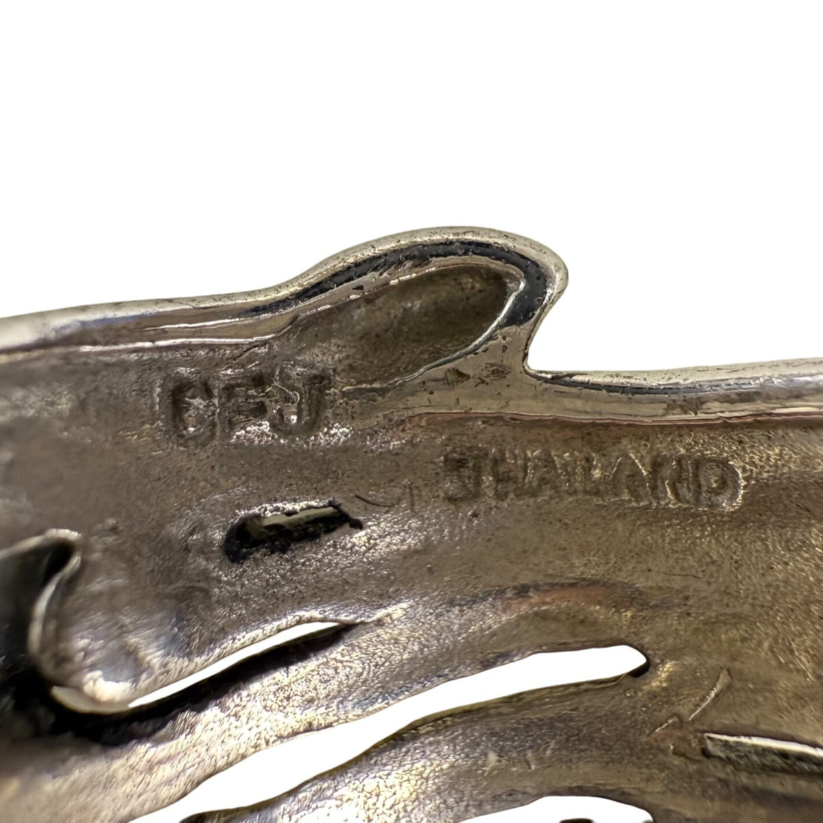 Handcrafted Thailand Silver Tone Multicolor Freshwater Pearl Wide Band Ring Size 7