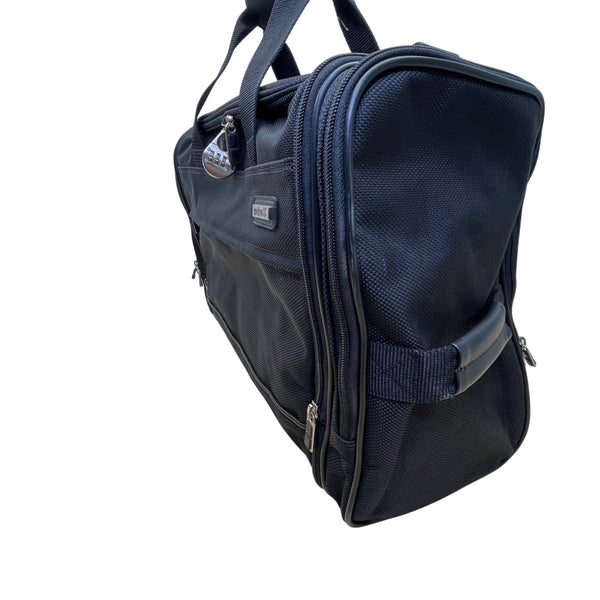 Metro XP Men’s Black Nylon Multi-Compartment Lock Secure Zip Travel Duffel Bag