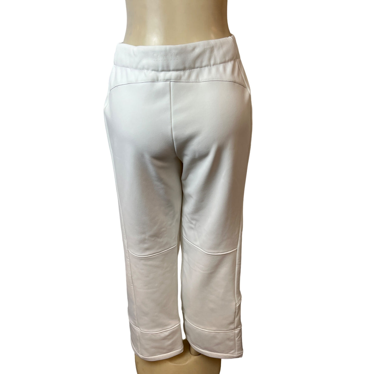Calvin Klein Women's White Straight Pants Sz L - New