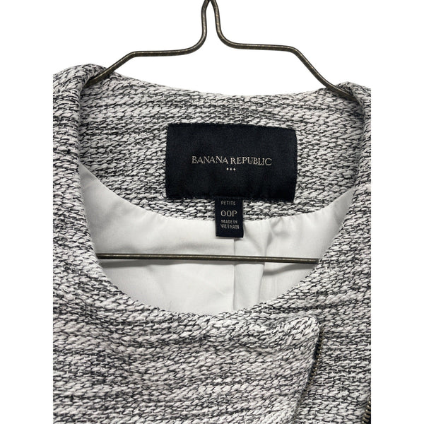 Banana Republic Womens Gray Textured Asymmetrical Zipper Jacket Size 00P