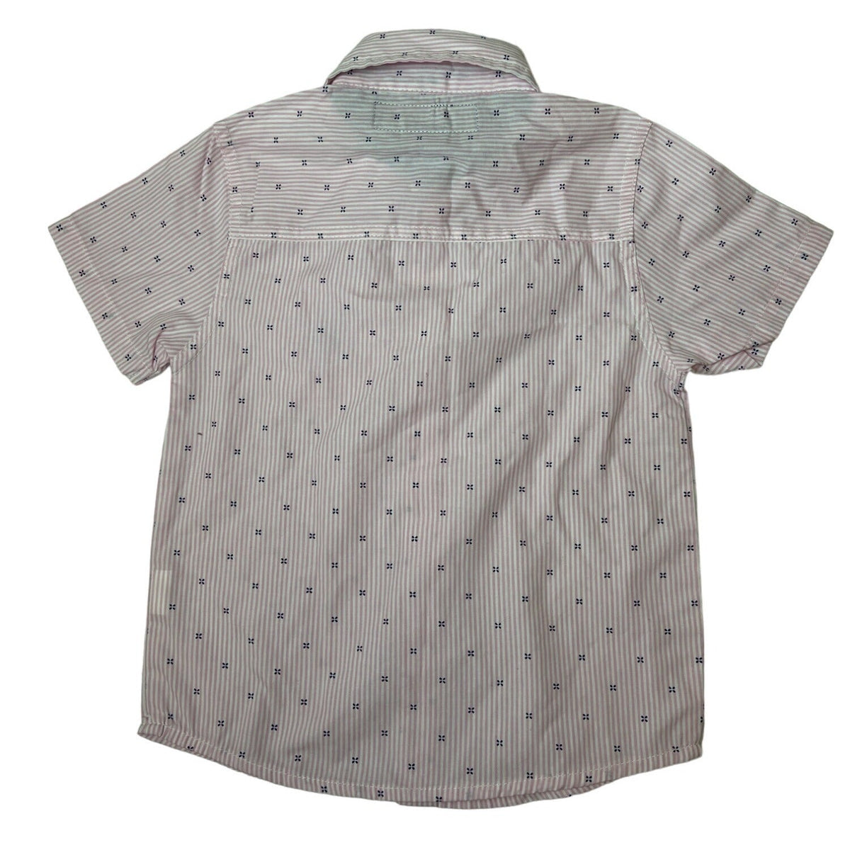 U.S. Polo Assn Boys Pink Striped Button-Up Shirt Short Sleeve Size 3T