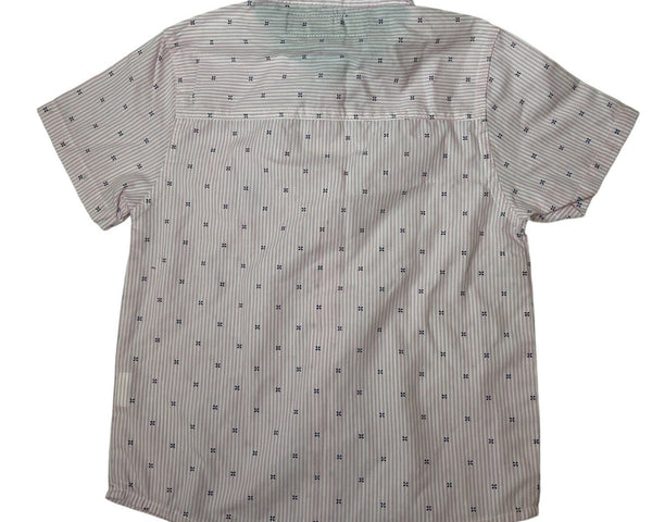U.S. Polo Assn Boys Pink Striped Button-Up Shirt Short Sleeve Size 3T
