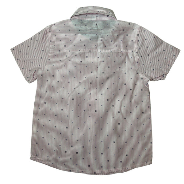 U.S. Polo Assn Boys Pink Striped Button-Up Shirt Short Sleeve Size 3T