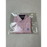 U.S. Polo Assn Boys Pink Striped Button-Up Shirt Short Sleeve Size 3T