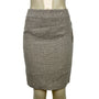 Calvin Klein Linen Blend Womens Skirt Brown Textured Size 6