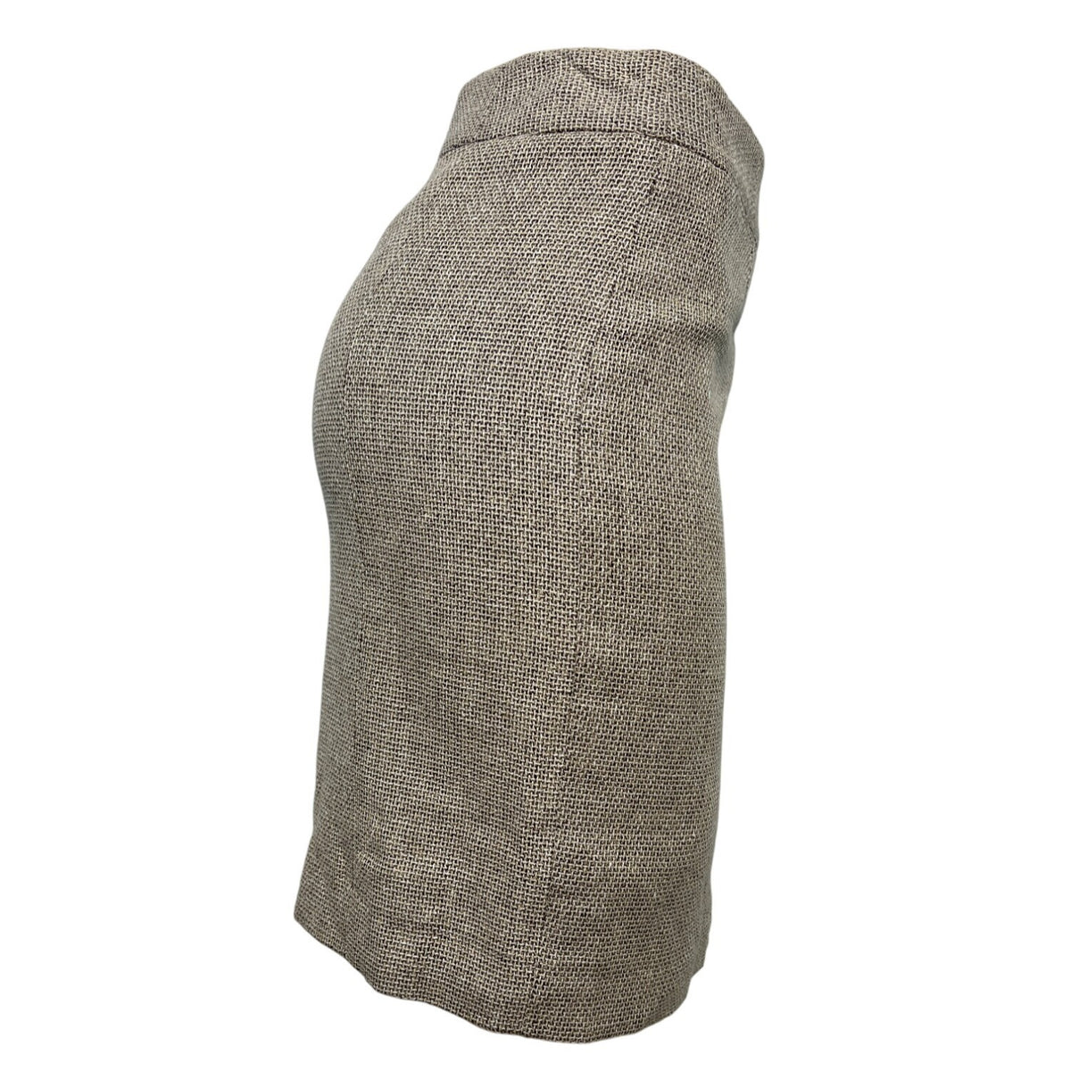Calvin Klein Linen Blend Womens Skirt Brown Textured Size 6