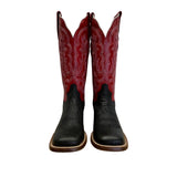 Resistol Ranch Red & Black Leather Tuff Hedeman Handcrafted Western Boots Sz 7B