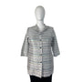 Connie Roberson Multi-Color Womens Striped Lightweight Button-Up Sweater Sz XL
