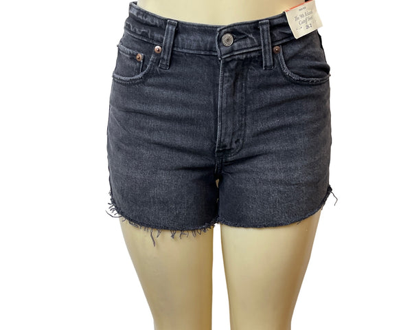 Abercrombie & Fitch Women's Black High Rise Denim Shorts Sz 26/2 - New
