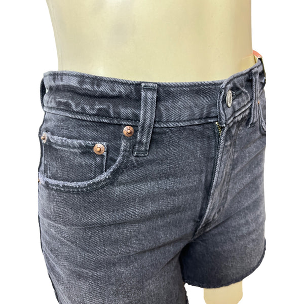 Abercrombie & Fitch Women's Black High Rise Denim Shorts Sz 26/2 - New