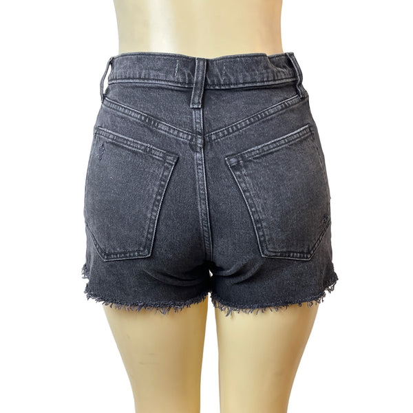 Abercrombie & Fitch Women's Black High Rise Denim Shorts Sz 26/2 - New
