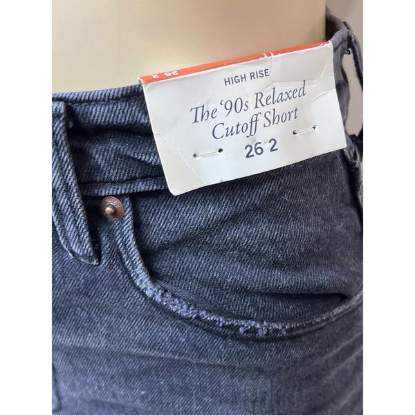 Abercrombie & Fitch Women's Black High Rise Denim Shorts Sz 26/2 - New