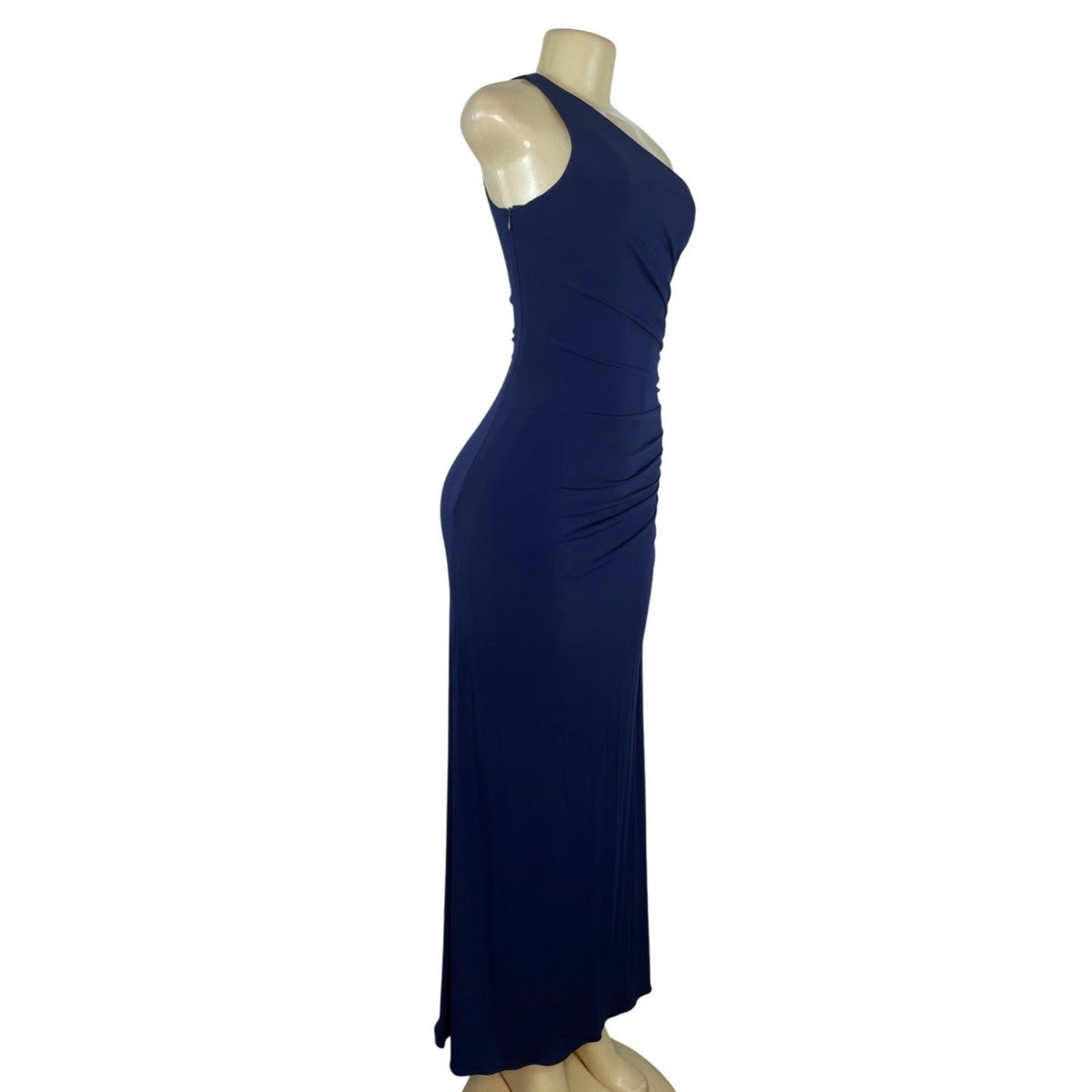 Laundry Women’s One Shoulder Navy Blue Maxi Dress Elegant Evening Gown Size 4