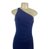 Laundry Women’s One Shoulder Navy Blue Maxi Dress Elegant Evening Gown Size 4