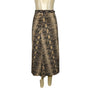Zara Snakeskin Print Midi Skirt With Side Button Detailing A-Line Fit Size XS