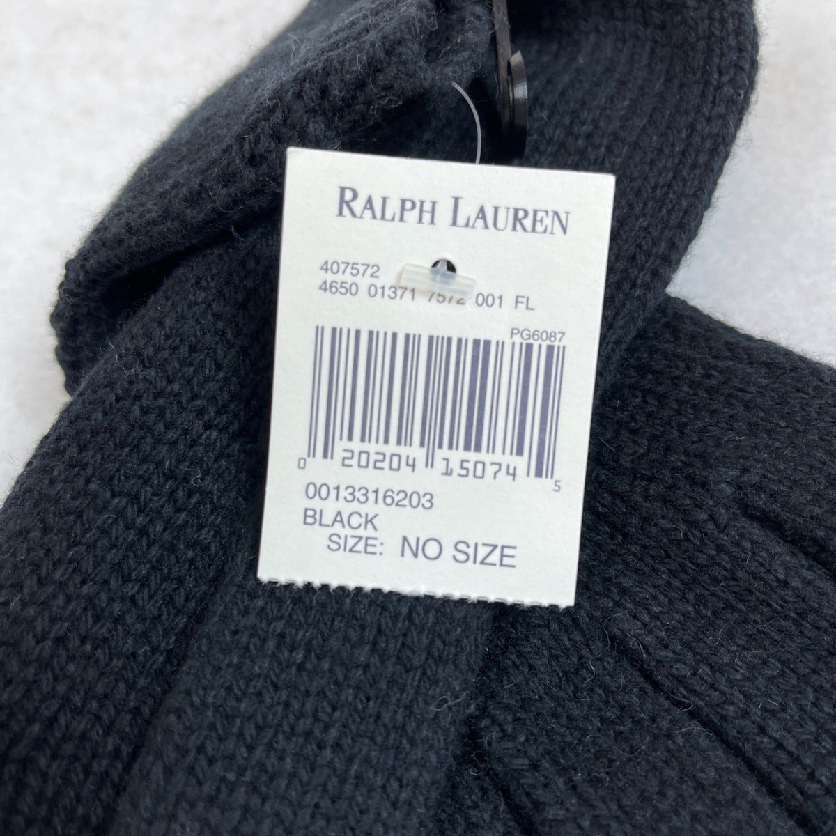 Ralph Lauren black pony knitted Scarf and mittens New