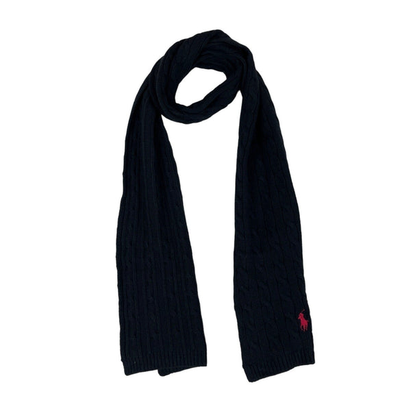 Ralph Lauren black pony knitted Scarf and mittens New