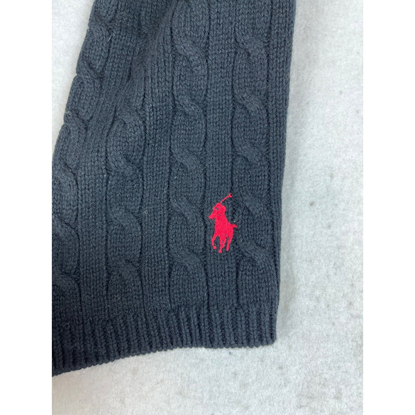 Ralph Lauren black pony knitted Scarf and mittens New