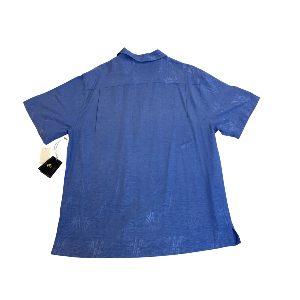Havana Jacks Cafe Mens Blue Silk Bamboo Pattern Shirt XL - New