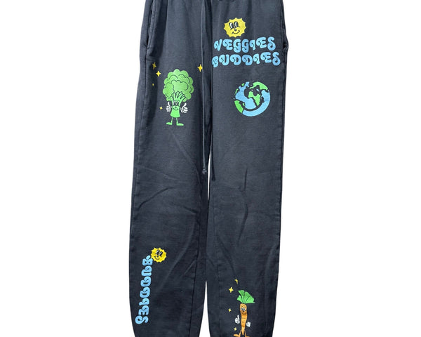 Coney Island Picnic Unisex Black Veggies Buddies Graphic Jogger Sweatpants XS