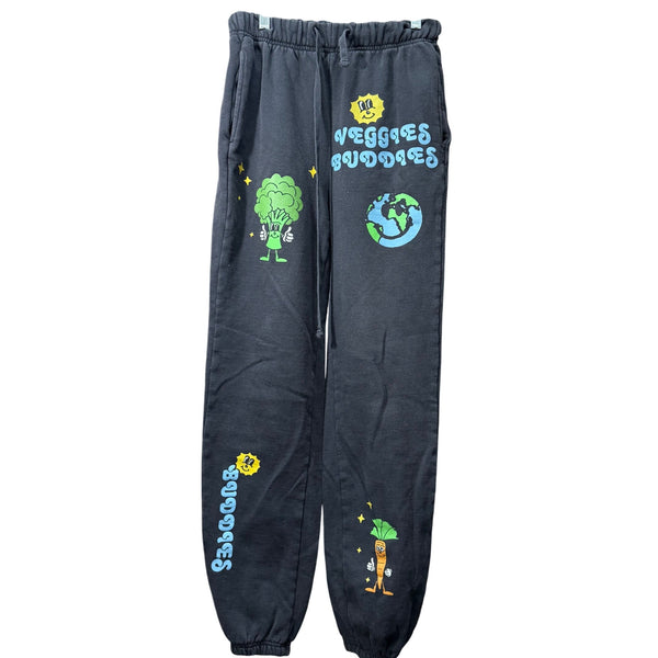 Coney Island Picnic Unisex Black Veggies Buddies Graphic Jogger Sweatpants XS