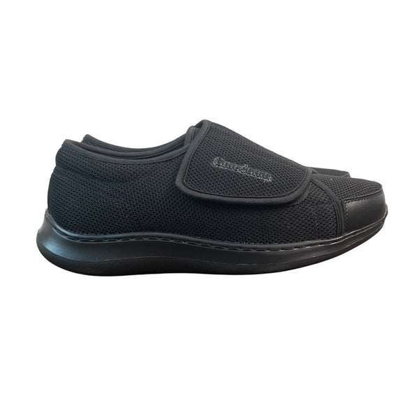 Gmedomm Mens Black Wide Width Elderly Walking Shoes Size 10 - New