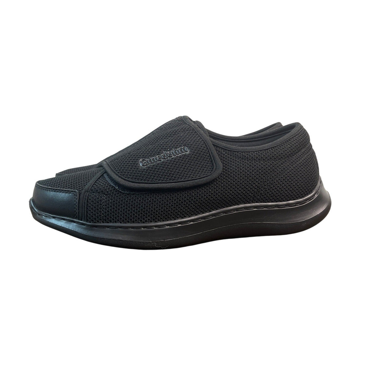 Gmedomm Mens Black Wide Width Elderly Walking Shoes Size 10 - New