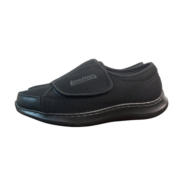 Gmedomm Mens Black Wide Width Elderly Walking Shoes Size 10 - New