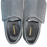 Gmedomm Mens Black Wide Width Elderly Walking Shoes Size 10 - New