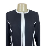 Black Label Womens Blazer Jacket Black & White Size 4 - New
