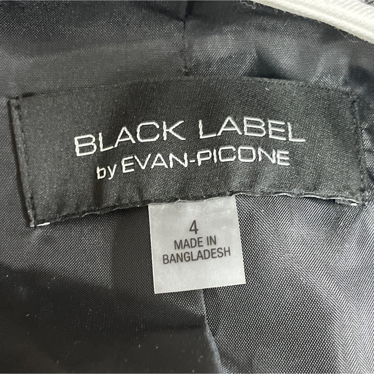 Black Label Womens Blazer Jacket Black & White Size 4 - New