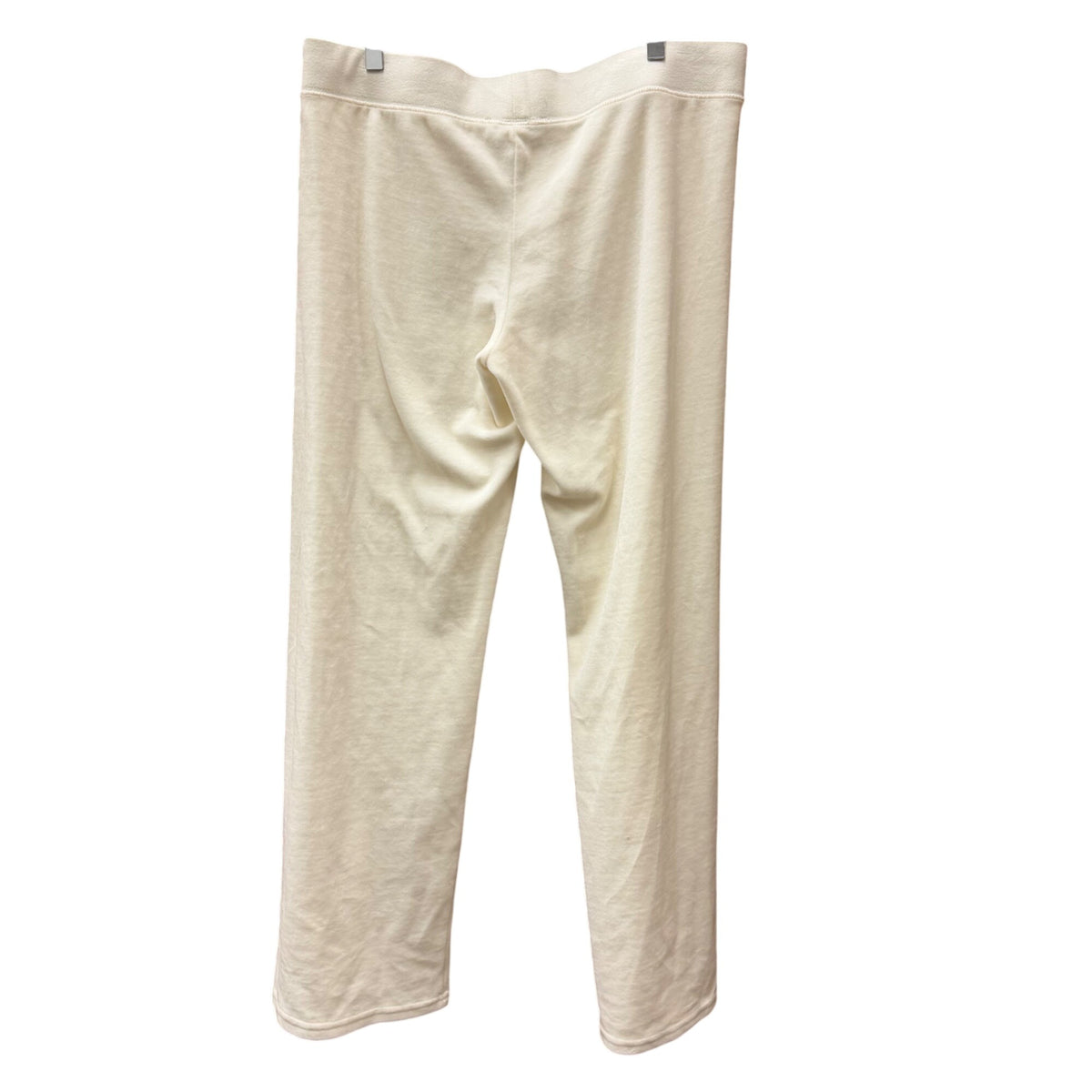 Juicy Couture Womens Ivory Cotton Blend Lounge Pants XL Soft Comfortable Drawstring Waist Relaxed Fit