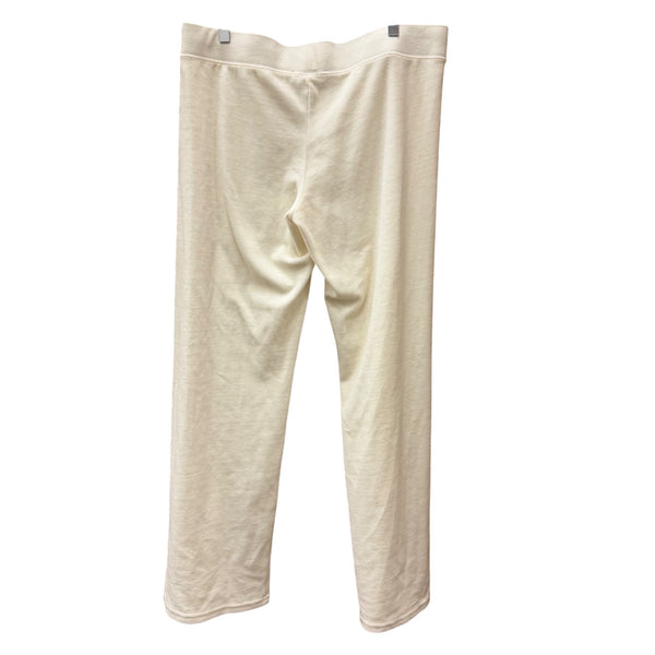 Juicy Couture Womens Ivory Cotton Blend Lounge Pants XL Soft Comfortable Drawstring Waist Relaxed Fit