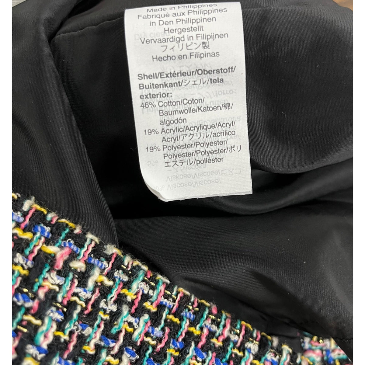 J. Crew Tweed Sleeveless Multi-Color V-Neck Dress With Fringe Detail Pockets Size 00