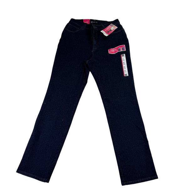 Lee Womens Dark Wash Denim Straight Leg Pants Classic Fit Mid-Rise Size 10 M