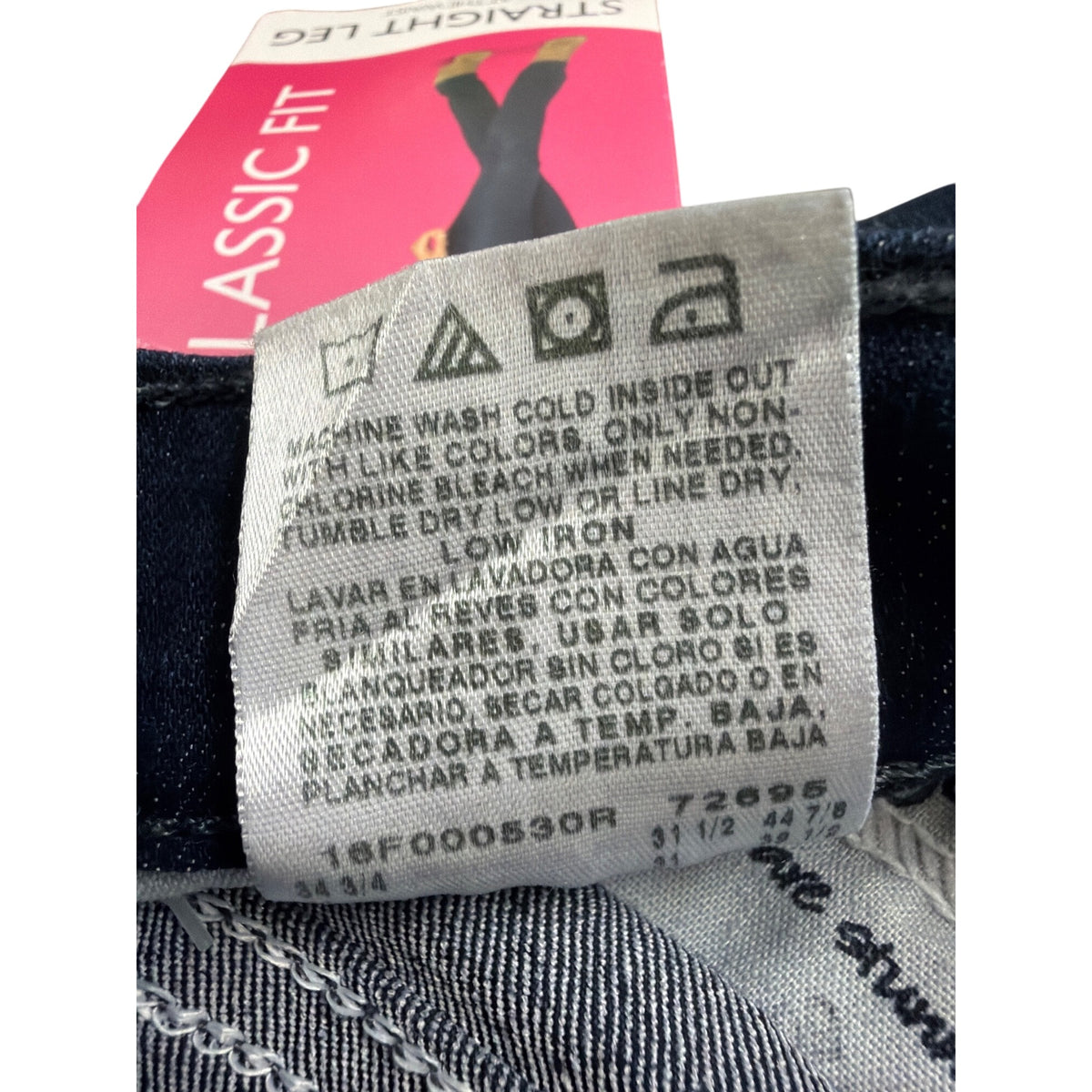 Lee Womens Dark Wash Denim Straight Leg Pants Classic Fit Mid-Rise Size 10 M