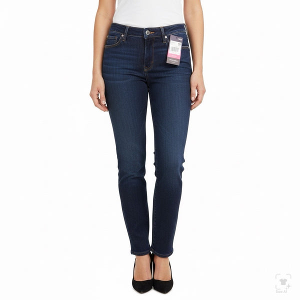 Lee Womens Dark Wash Denim Straight Leg Pants Classic Fit Mid-Rise Size 10 M