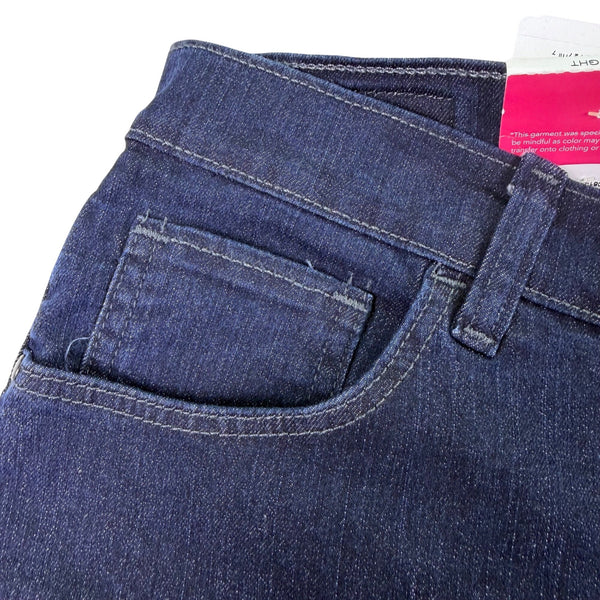 Lee Womens Dark Wash Denim Straight Leg Pants Classic Fit Mid-Rise Size 10 M