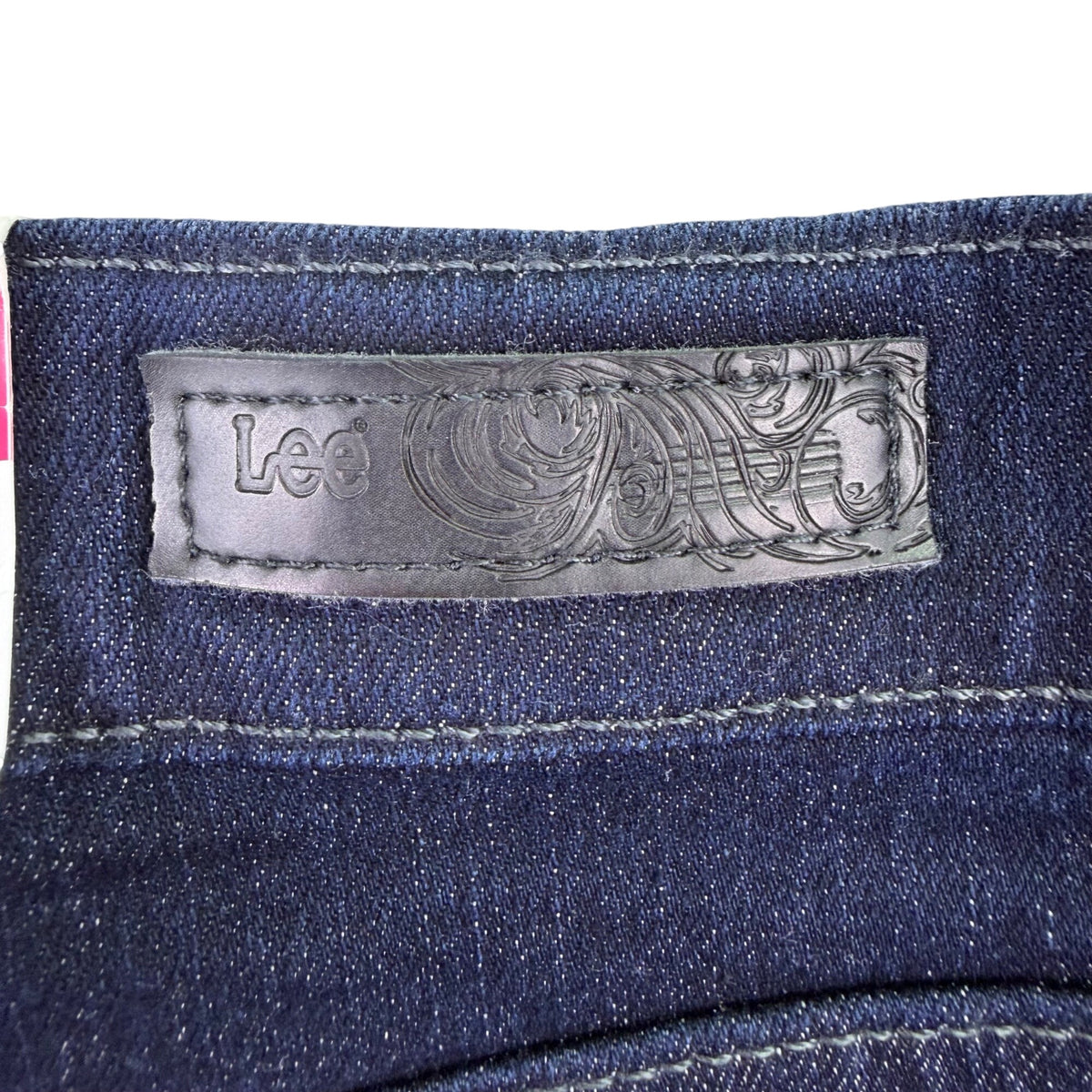 Lee Womens Dark Wash Denim Straight Leg Pants Classic Fit Mid-Rise Size 10 M