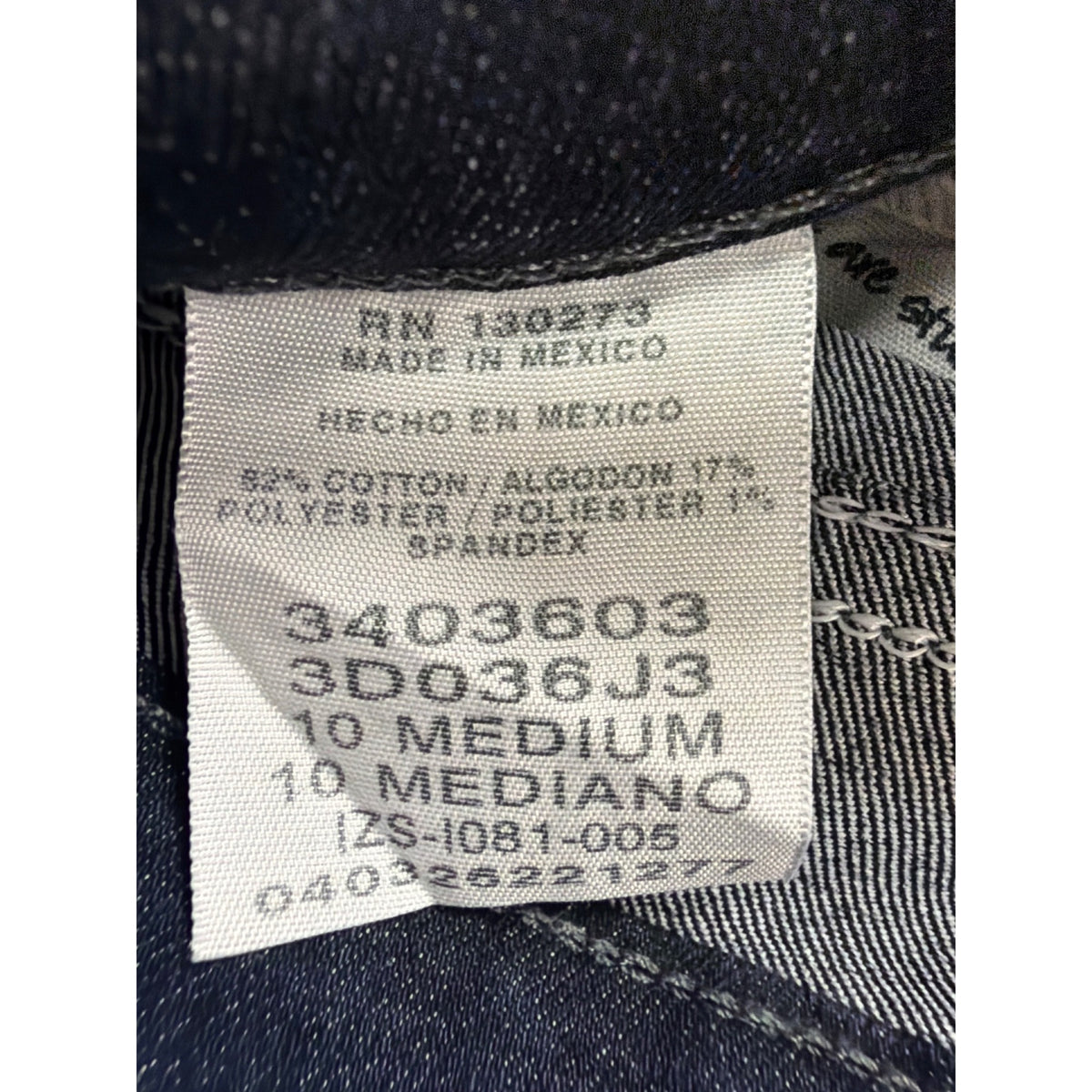 Lee Womens Dark Wash Denim Straight Leg Pants Classic Fit Mid-Rise Size 10 M