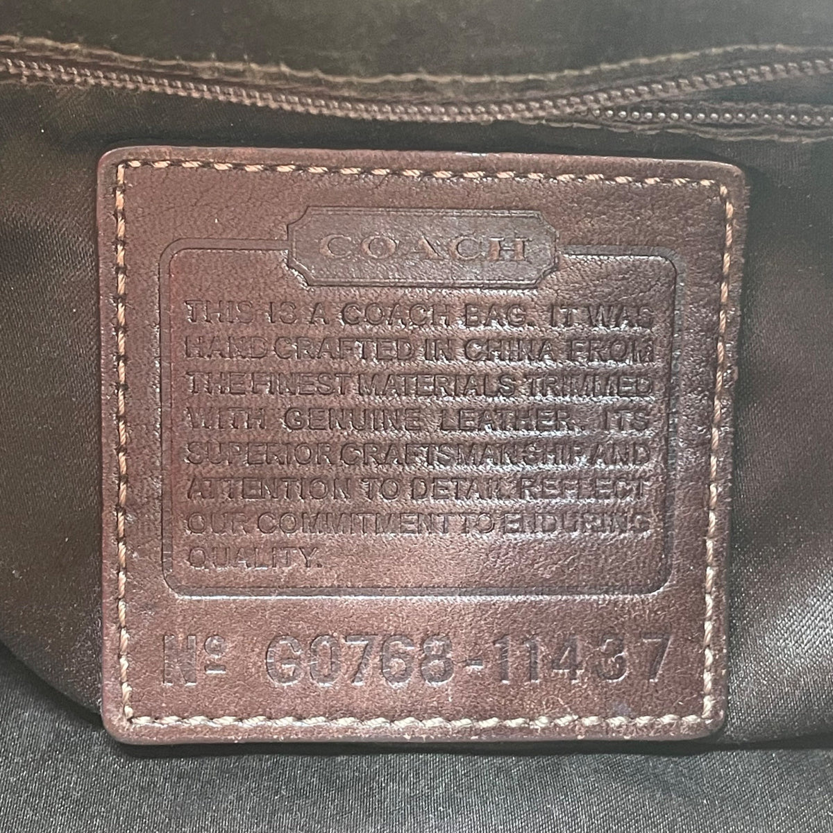 Coach Women’s Brown Leather Trim Signature Canvas Adjustable Strap Shoulder Bag