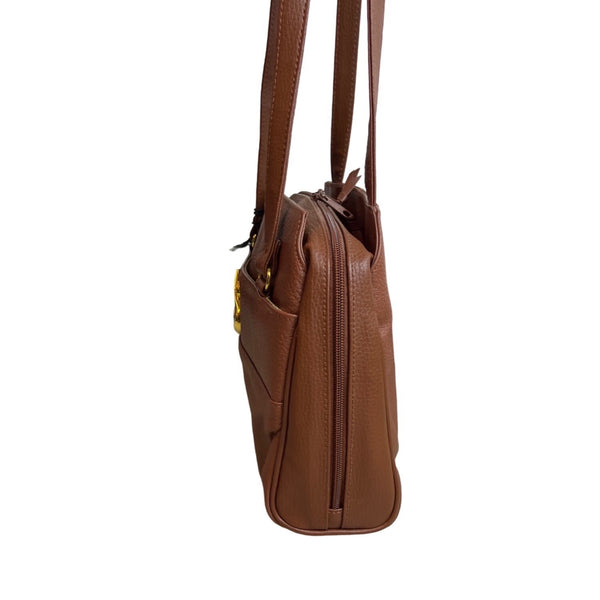 Vintage Gianni Bernini Women's Brown Shoulder Bag Sz M