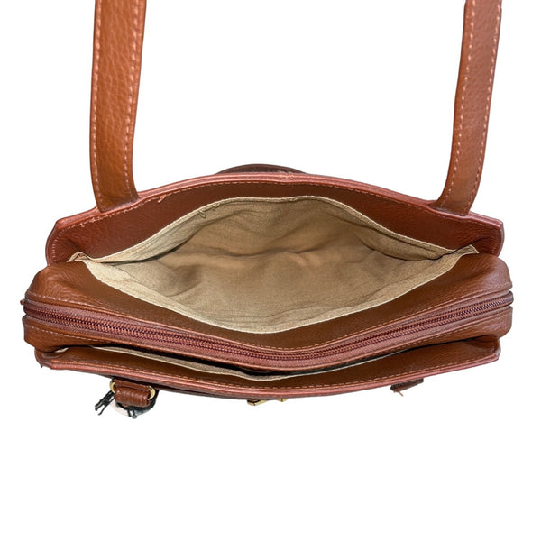 Vintage Gianni Bernini Women's Brown Shoulder Bag Sz M