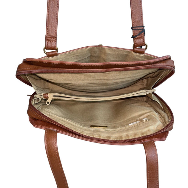 Vintage Gianni Bernini Women's Brown Shoulder Bag Sz M