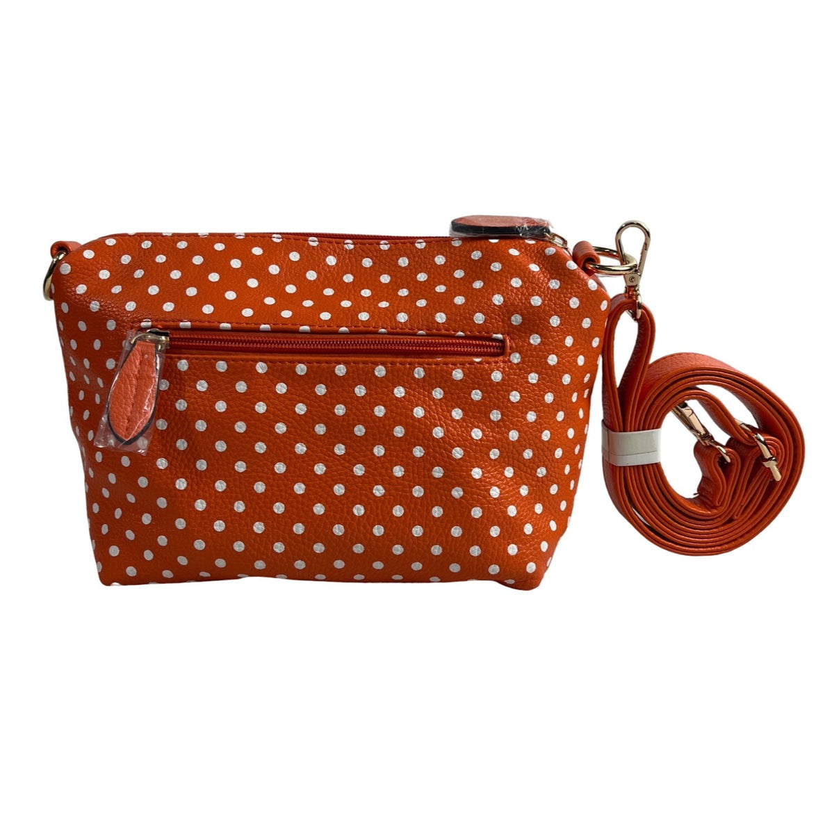 Imoshion Usa Women's Orange Polka Dots Shoulder Purse Sz S - NWOT
