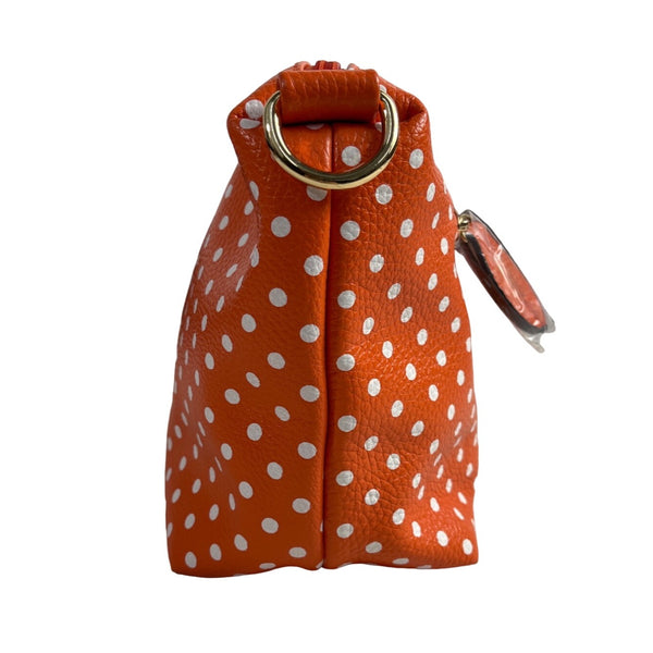 Imoshion Usa Women's Orange Polka Dots Shoulder Purse Sz S - NWOT