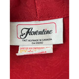 Vtg 80s Florentine Classic Button Up Red Pleated Shirt Midi Dress Sz 14